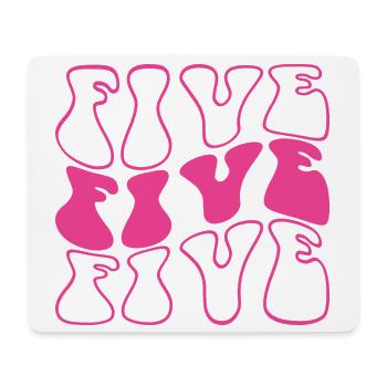 Five 5th Birthday For Girls 5 Years Old - Mouse Pad (horizontal) - white - Front