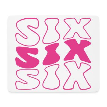 Six 6th Birthday For Girls 6 Years Old - Mouse Pad (horizontal) - white - Front