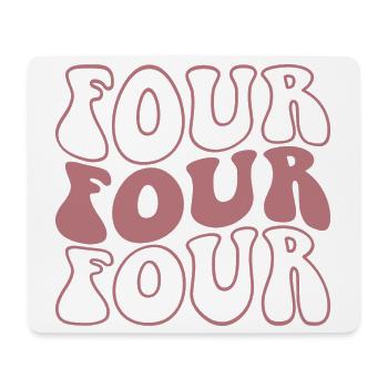 Four 4th Birthday For Girls 4 Years Old - Mouse Pad (horizontal) - white - Front