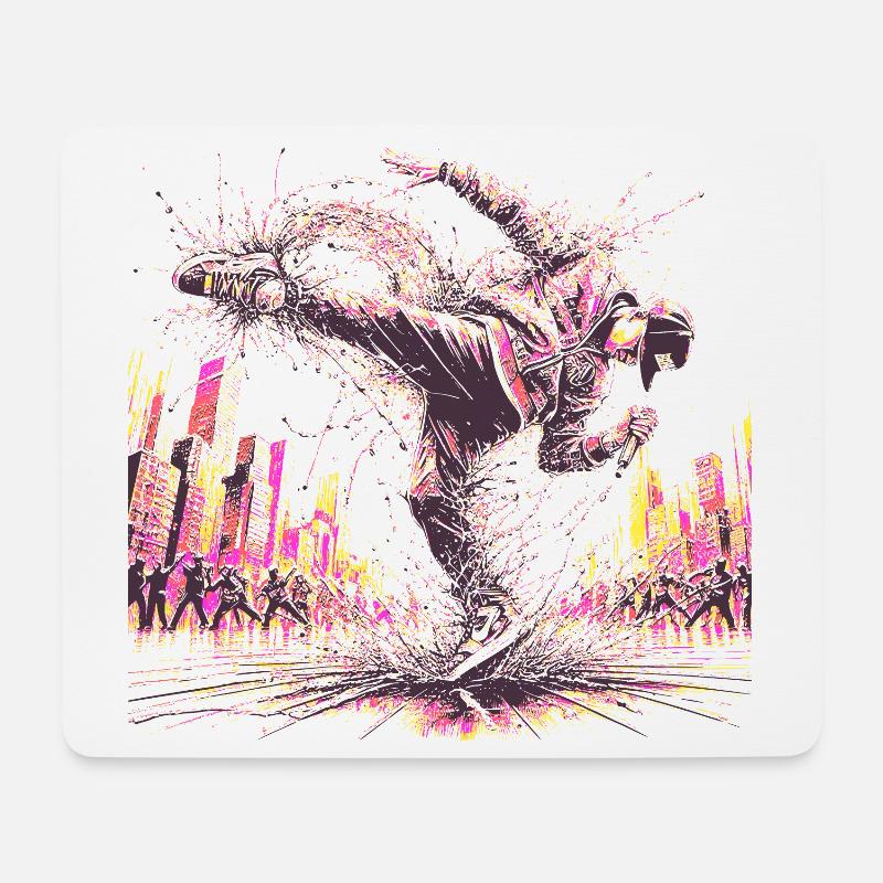 BREAKDANCE - Mousepad (Querformat) - Weiß