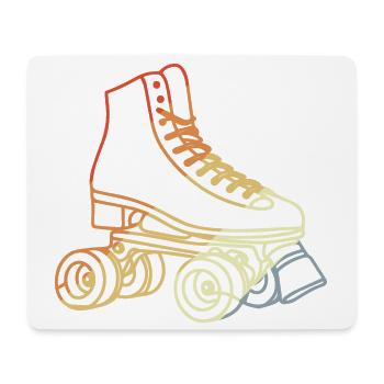Rollschuhe Skizze - Mousepad (Querformat) - Weiß - Vorne