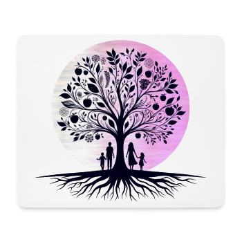 Familienharmonie - Baum der Einheit T-Shirt - Mousepad (Querformat) - Weiß - Vorne