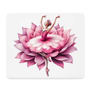 Balletttänzerin mit Tutu - Mousepad (Querformat) - Weiß - Vorne