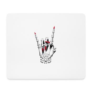 Devils Horns Metal Don't Be A Lady Festival Saying - Mouse Pad (horizontal) - white - Front