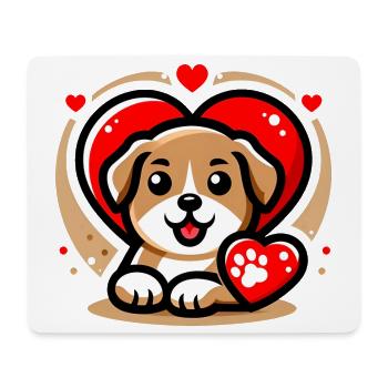 Amour De Chien 1 - Tapis de souris (format paysage) - blanc - Devant