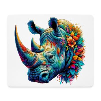 Rhinoceros - Mouse Pad (horizontal) - white - Front