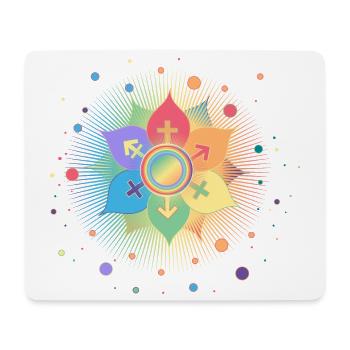S’épanouir avec des symboles de genre : fierté et appartenance - Tapis de souris (format paysage) - blanc - Devant