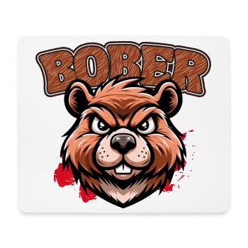 Bober | Polish trend design - Mouse Pad (horizontal) - white - Front