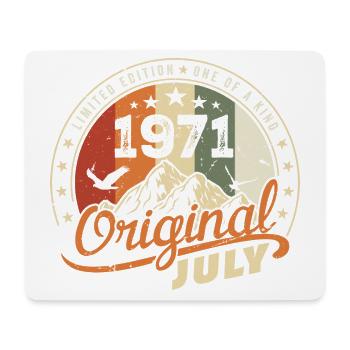1971 Juli 1971 Hemd Geburtstag 1971 Geschenk - Mousepad (Querformat) - Weiß - Vorne
