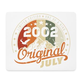 2002 Juillet 2002 Chemise Anniversaire 2002 Cadeau - Tapis de souris (format paysage) - blanc - Devant