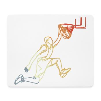 Basketball Retro Look - Mouse Pad (horizontal) - white - Front