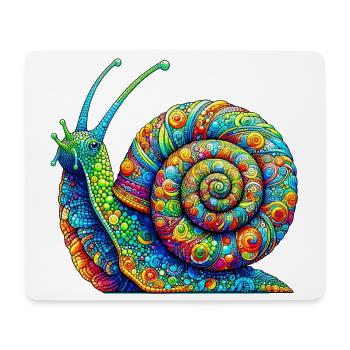 Schnecke - Mousepad (Querformat) - Weiß - Vorne