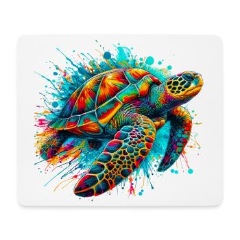Tortue - Tapis de souris (format paysage) - blanc - Devant