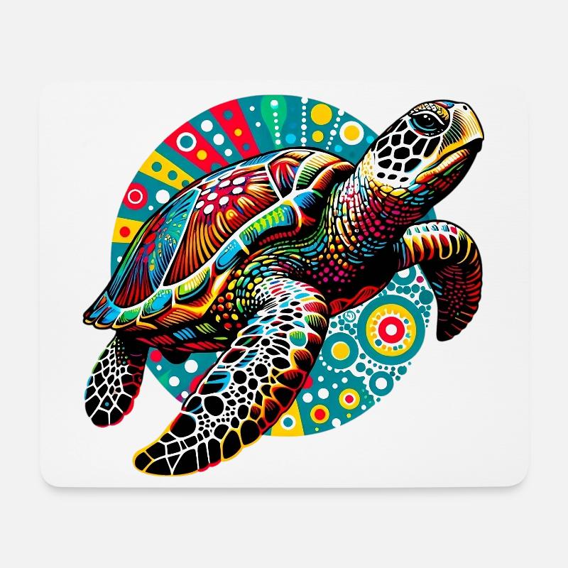 Schildkröte - Mousepad (Querformat) - Weiß