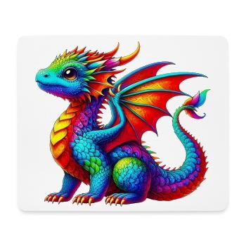 Drache - Mousepad (Querformat) - Weiß - Vorne