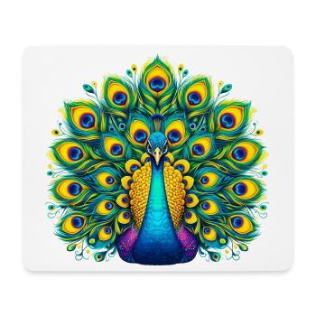 Peacock - Mouse Pad (horizontal) - white - Front