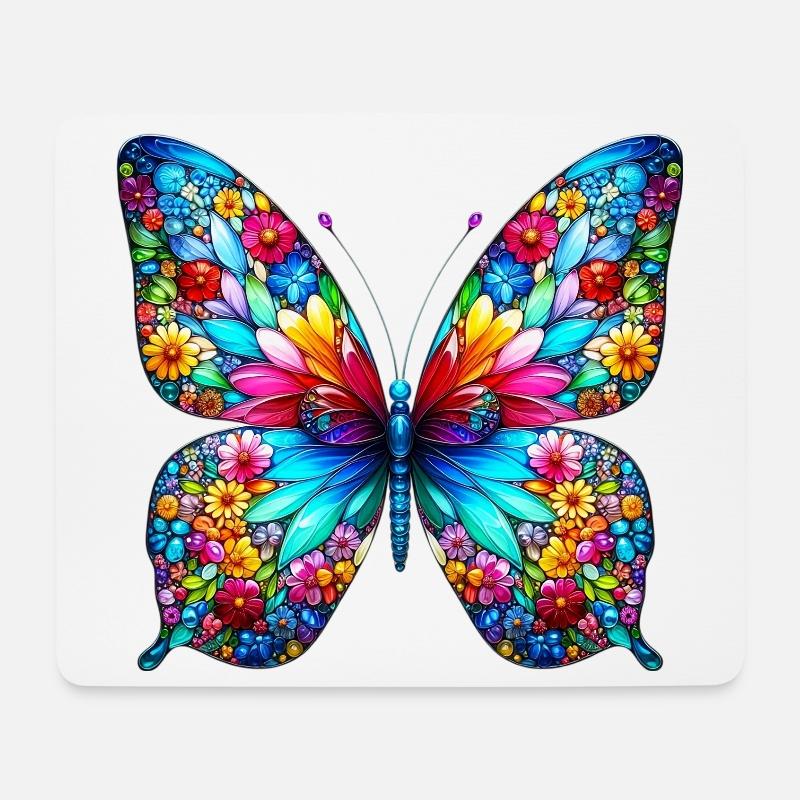 Schmetterling - Mousepad (Querformat) - Weiß