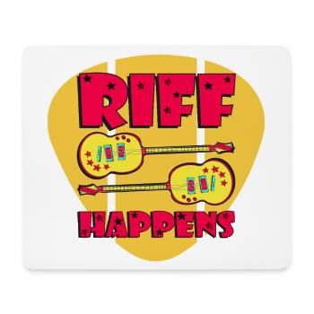 Riff Happens - Funny Comic-Style Guitars - Mouse Pad (horizontal) - white - Front