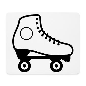 Künstlerischer Rollschuh - Mousepad (Querformat) - Weiß - Vorne