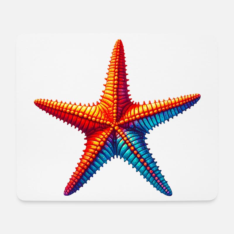 Seestern - Mousepad (Querformat) - Weiß