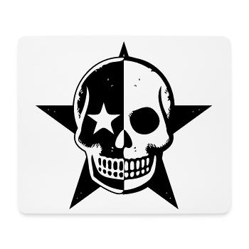Black Skull – Deadly Minimalism - Mouse Pad (horizontal) - white - Front