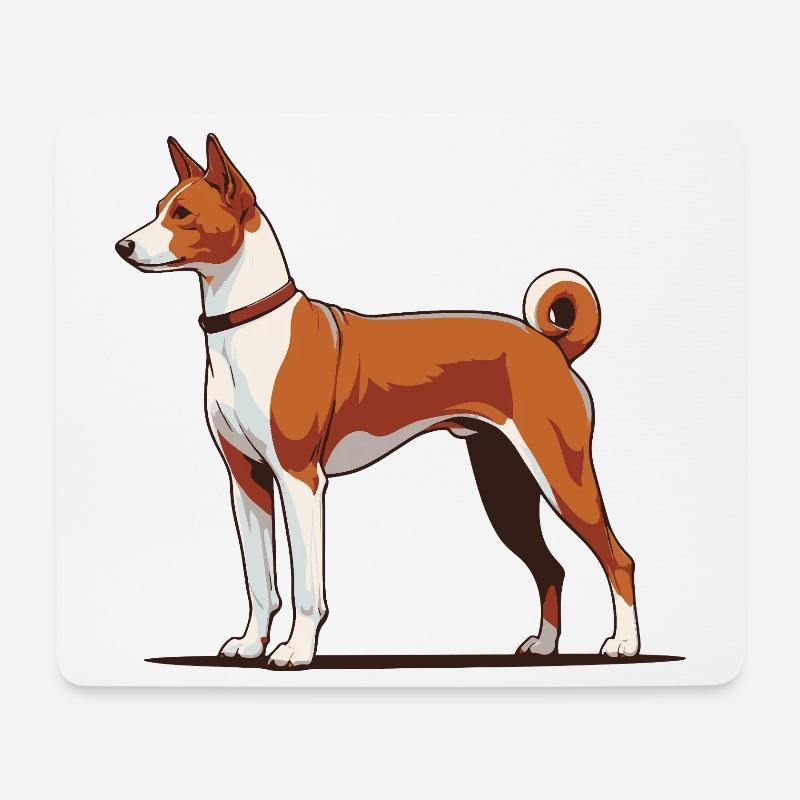 Basenji - Mouse Pad (horizontal) - white