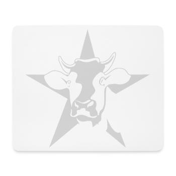 Portrait Vache Agriculteur Agriculture Minimaliste - Tapis de souris (format paysage) - blanc - Devant