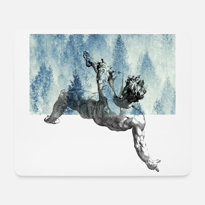 Der Untergang des majestätischen Ikarus - Mousepad (Querformat) - Weiß