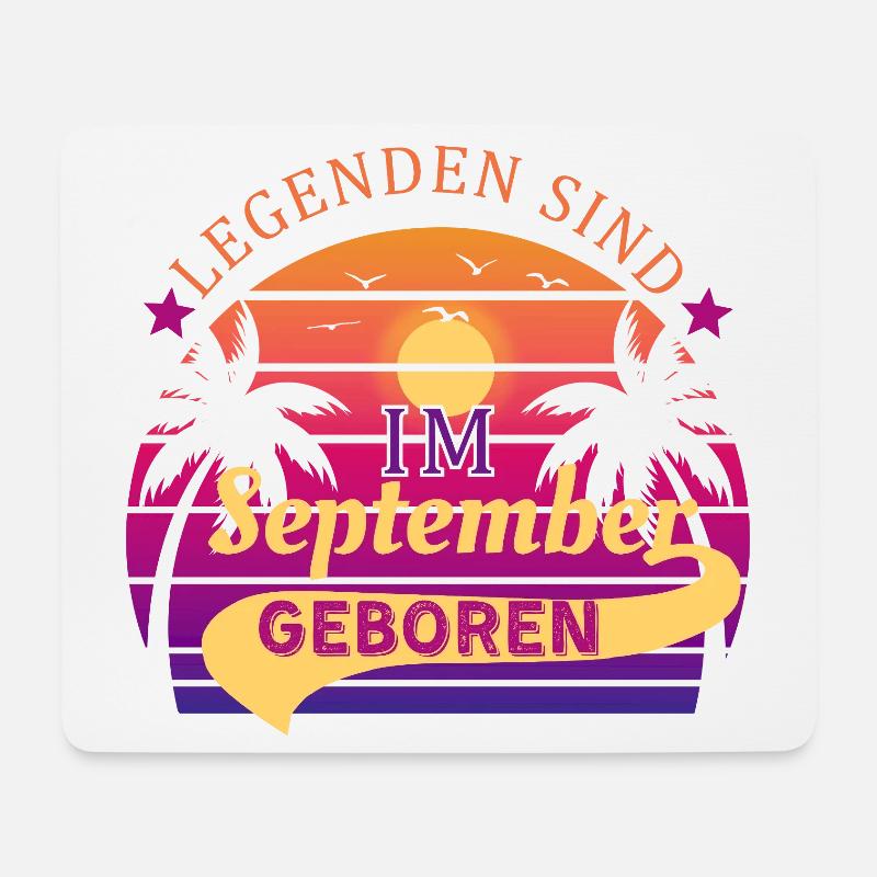 Legenden sind im September geboren-Geburtstag  - Mousepad (Querformat) - Weiß