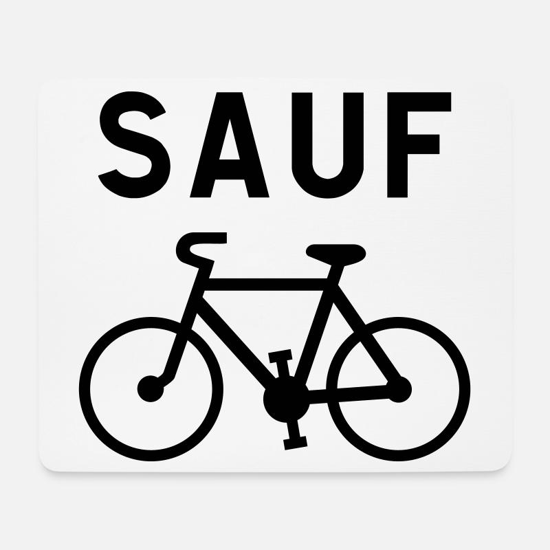 Außer Vélo Noir - Mousepad (Querformat) - Weiß
