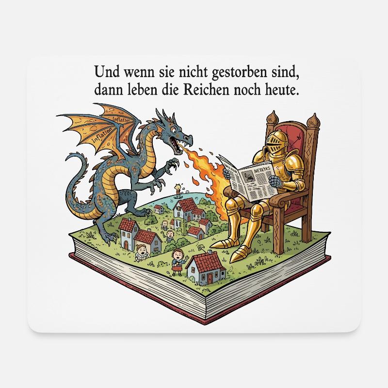 Die Reichen leben noch heute - Mousepad (Querformat) - Weiß