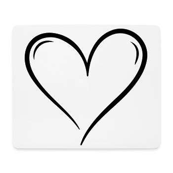 Heart icon illustration - Mouse Pad (horizontal) - white - Front