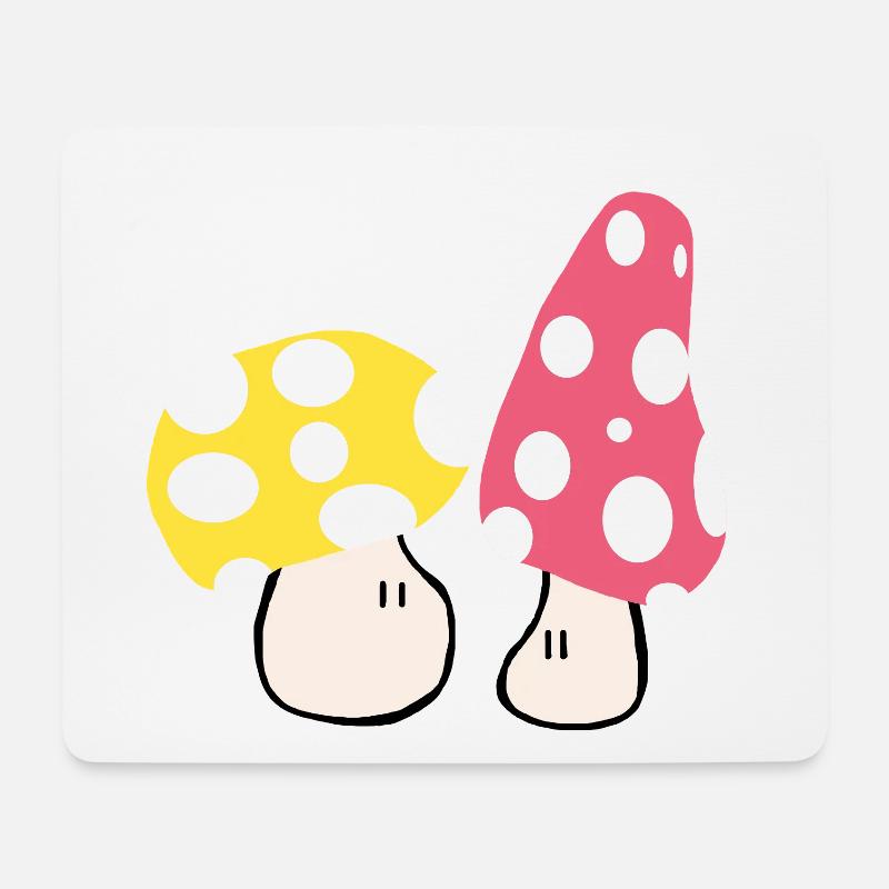 Herbstliche Pilze - Mousepad (Querformat) - Weiß