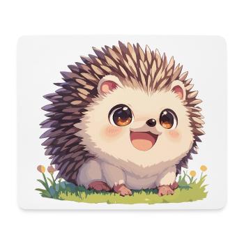 Igel - Mousepad (Querformat) - Weiß - Vorne