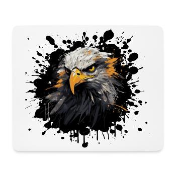 Adlerkopf Farb Splash - Mousepad (Querformat) - Weiß - Vorne