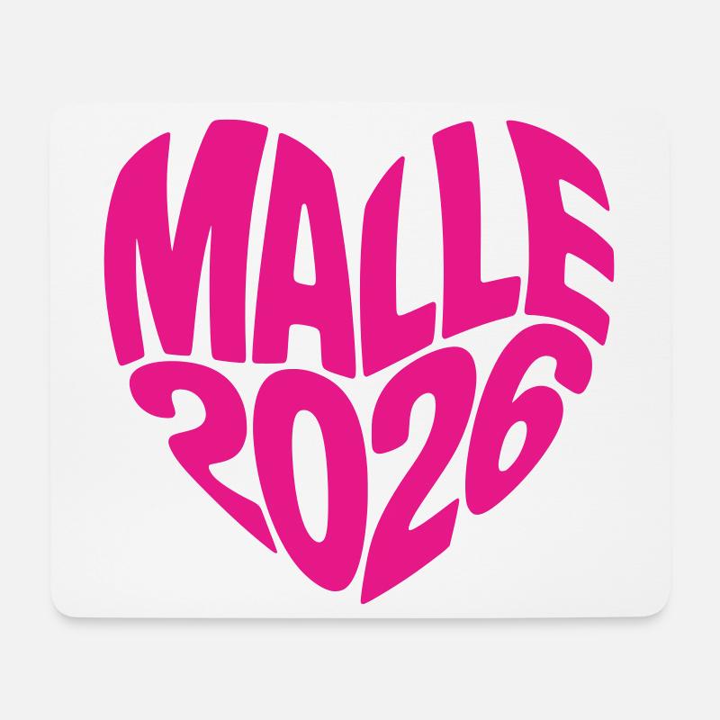 Malle 2026 - Mousepad (Querformat) - Weiß