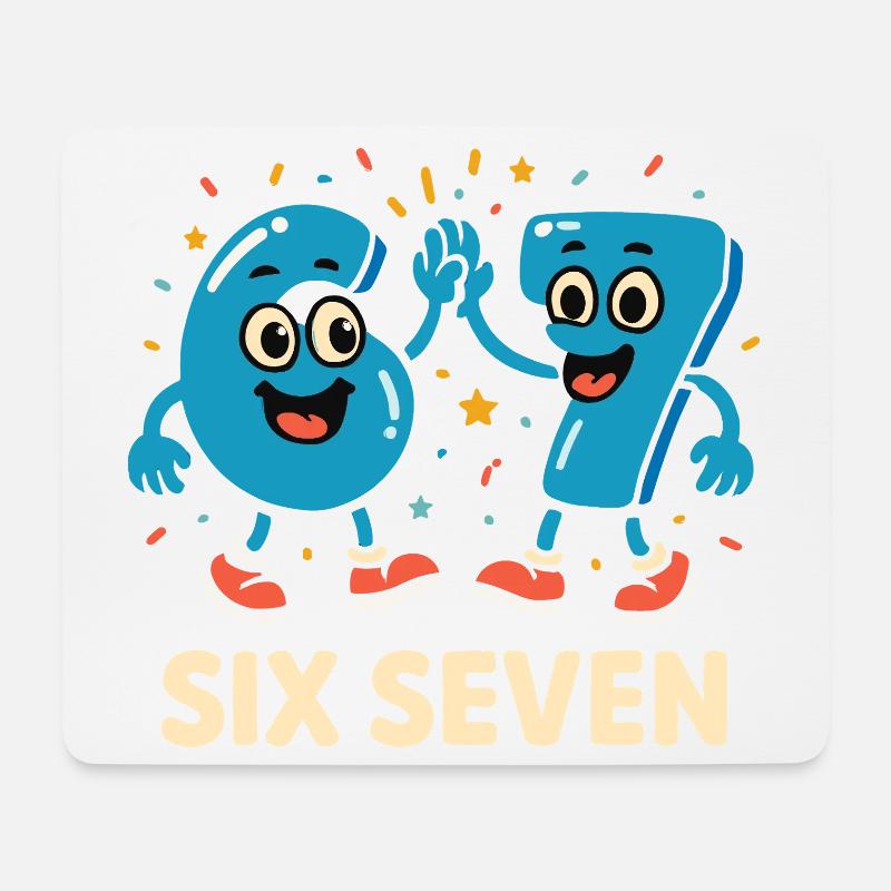 67 Six Seven 6-7 - Mousepad (Querformat) - Weiß