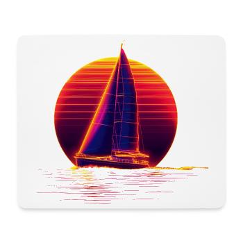 Retro Sailing - Tapis de souris (format paysage) - blanc - Devant