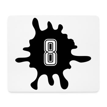 Blobs 8 Number - Mouse Pad (horizontal) - white - Front
