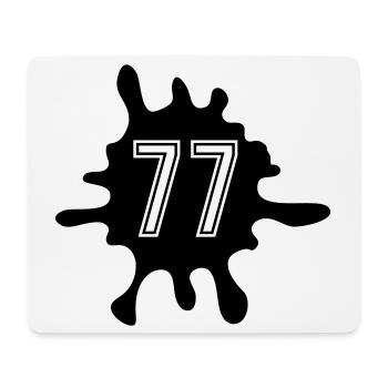 Blobs 77 Number - Mouse Pad (horizontal) - white - Front