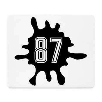 Blobs 87 Number - Mouse Pad (horizontal) - white - Front