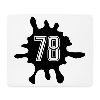 Blobs 78 Number - Mouse Pad (horizontal) - white - Front