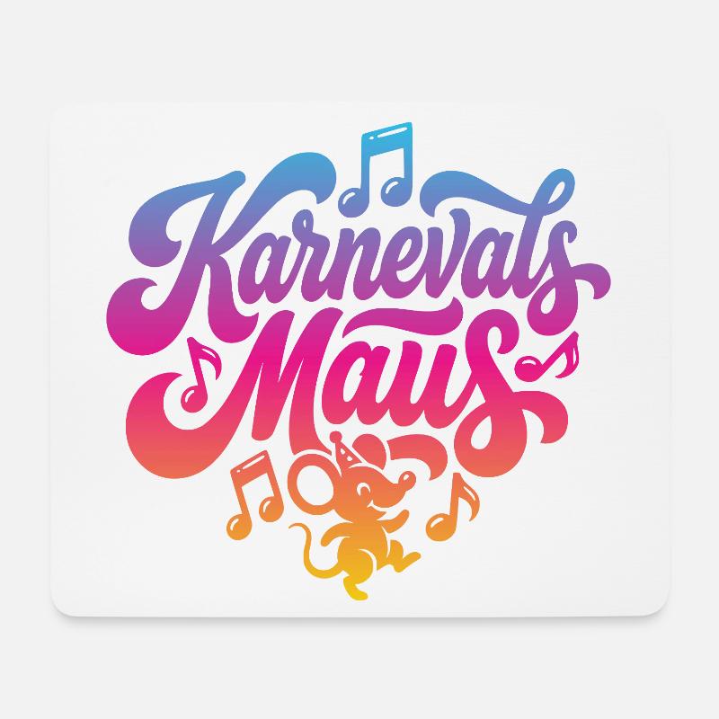 Karnevals Maus Karnevalsmaus Karneval Party Kostüm - Mousepad (Querformat) - Weiß