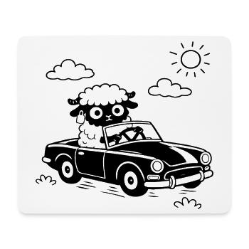 Sheep Cabrio - Mousepad (Querformat) - Weiß - Vorne