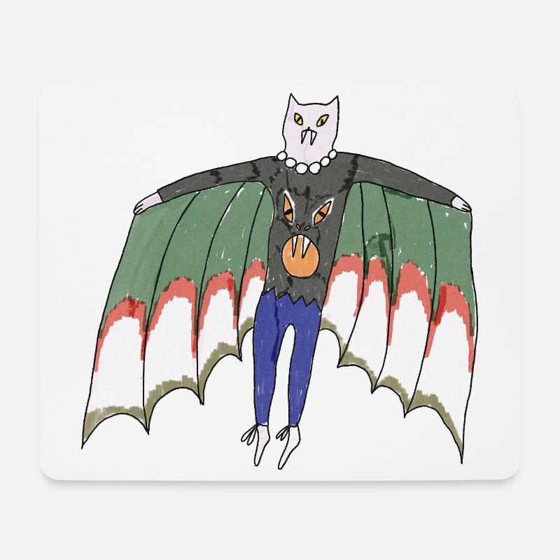 Vampire Cat - Mousepad (Querformat) - Weiß