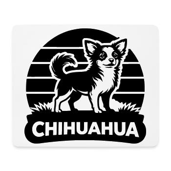 Chihuahua Silhouette  - Mousepad (Querformat) - Weiß - Vorne