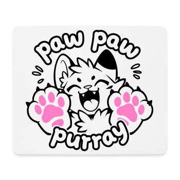 Paw Paw Purray Cat | Funny paw motif - Mouse Pad (horizontal) - white - Front