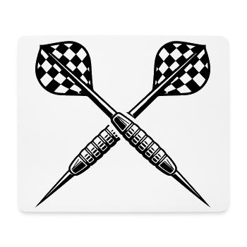 Wurfpfeil Darts Dartpfeil - Mousepad (Querformat) - Weiß - Vorne