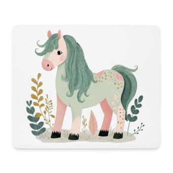 Cute Pony Horse - Mouse Pad (horizontal) - white - Front