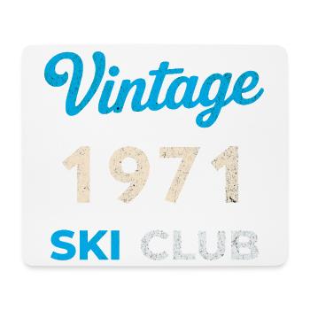Vintage 1971 – Ski Club Retro Birth Year Gift - Mouse Pad (horizontal) - white - Front